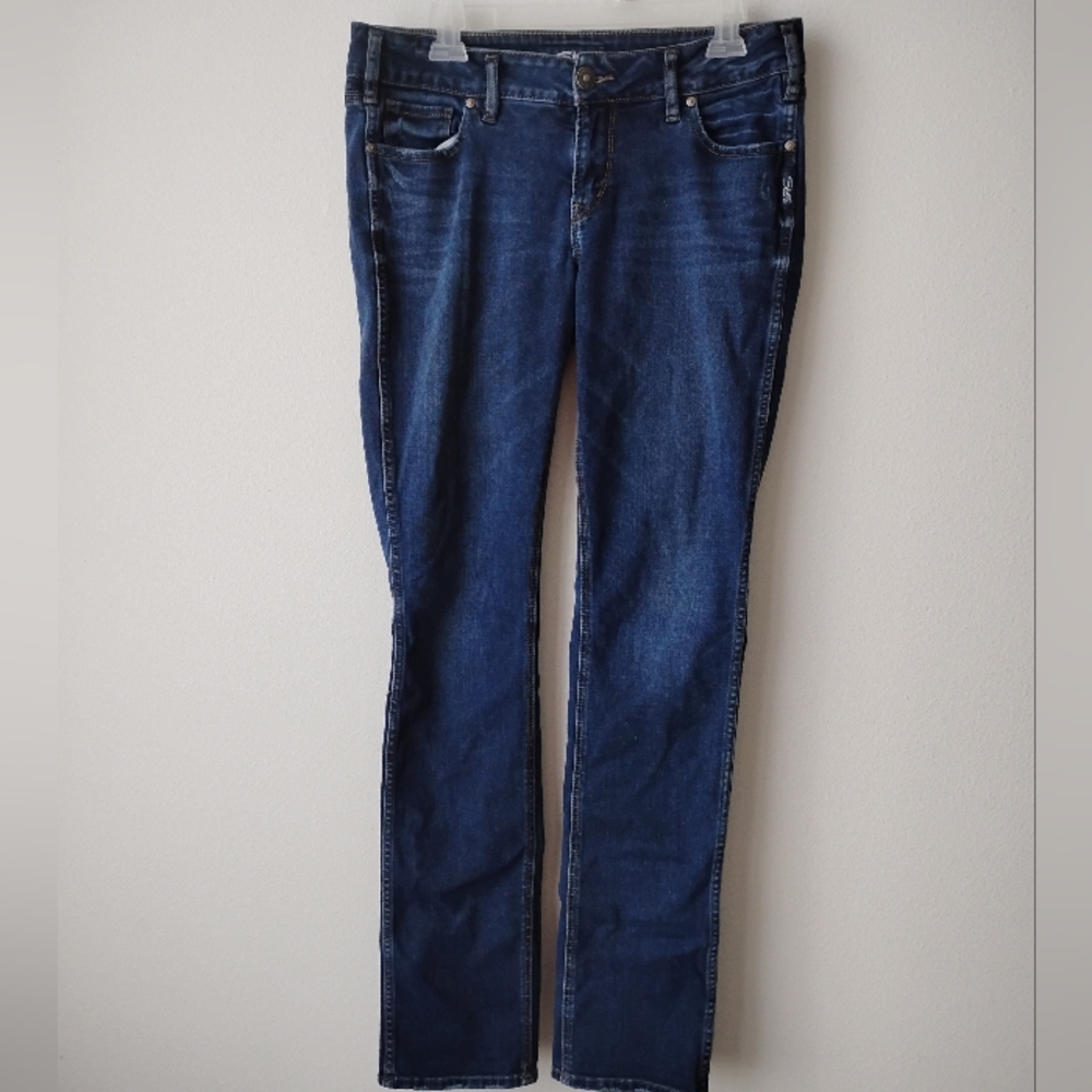 Silver Jeans Women's Straight Leg Jeans - Dark Blue